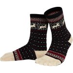 Knitido Hossa Katoen & wollen sokken Zwart beige