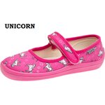 Beda Barefoot kinders canvas ballerina Eenhoorn