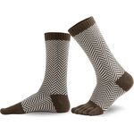 Knitido SILL wool & Cotton Crew Khaki / white