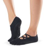 ToeSox Full Toe Elle Grip Socks Czarny
