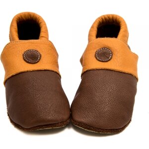 ZeaZoo KIWI Dots with suede sole, bruin-oranje, 33