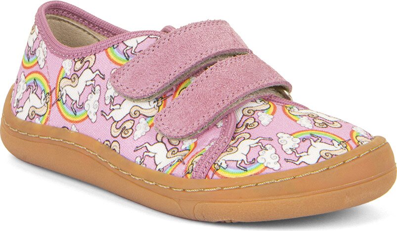 Froddo Barefoot laste Tennised, Mustriline Ükssarvik/Vikerkaar (white/pink)