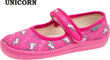 Beda Barefoot kinder canvas ballerina Einhorn