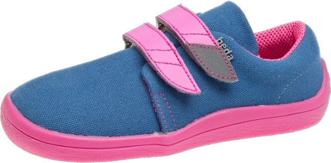 Beda Barefoot laste canvas plimsolls Blueberry