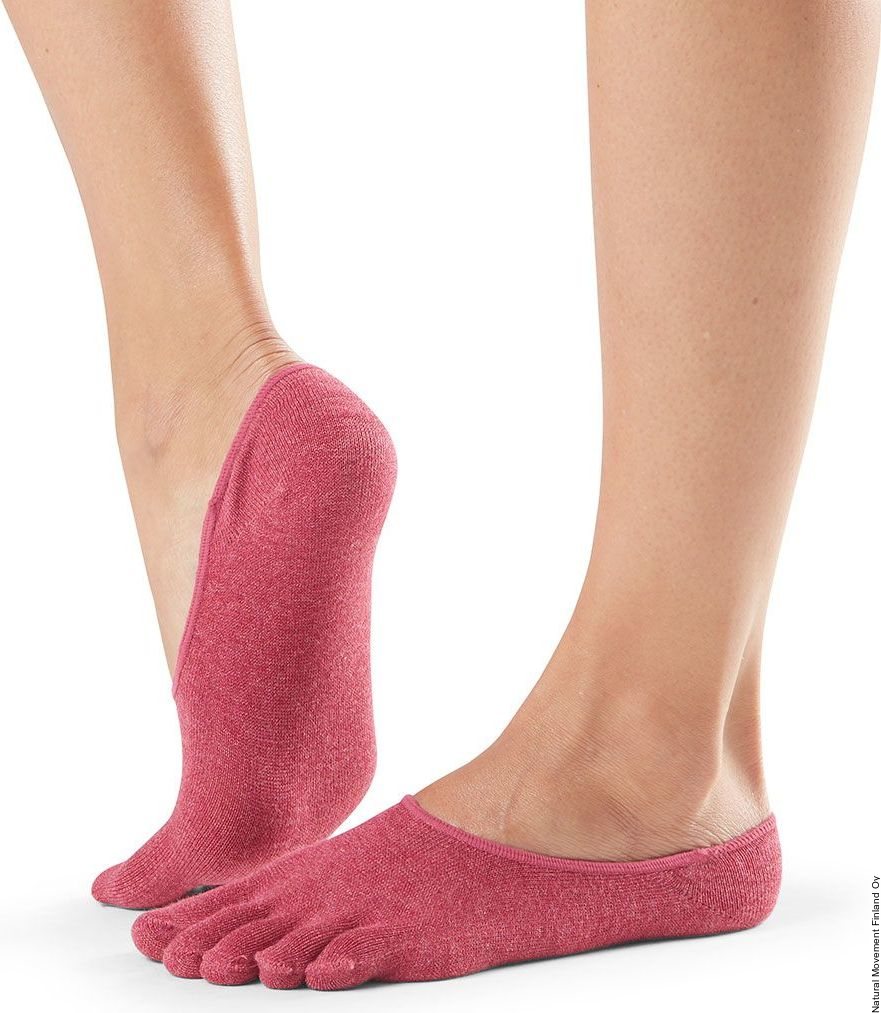 ToeSox Casual Dash No Show Socks Pomegranate